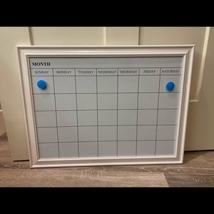 Magnetic Dry Erase Calendar Board